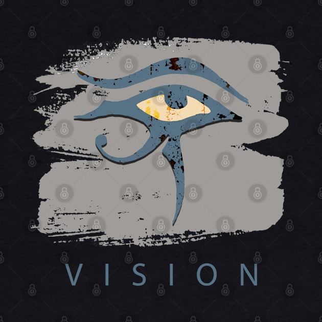 Eye of Horus - Vision Grey & Blue by Whites Designs